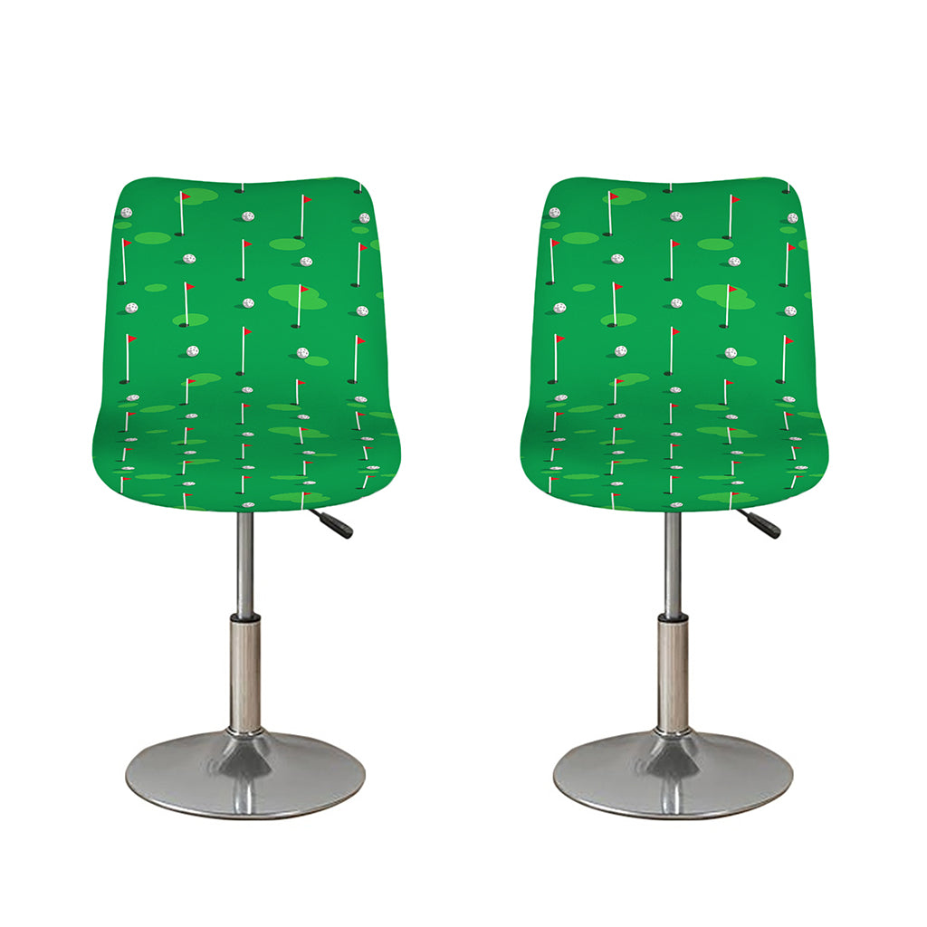 Golf Course Pattern Print Bar Stool Covers