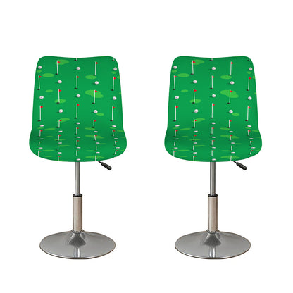 Golf Course Pattern Print Bar Stool Covers