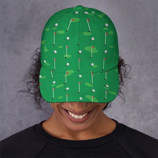 Golf Course Pattern Print Baseball Cap