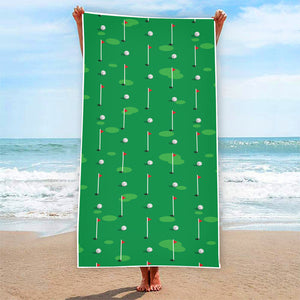 Golf Course Pattern Print Beach Towel