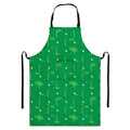 Golf Course Pattern Print Bib Apron With Pocket