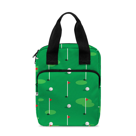 Golf Course Pattern Print Bible Tote Bag