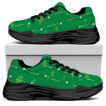 Golf Course Pattern Print Black Chunky Shoes