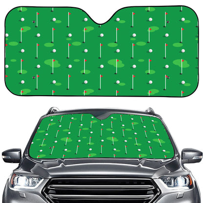 Golf Course Pattern Print Car Windshield Sun Shade