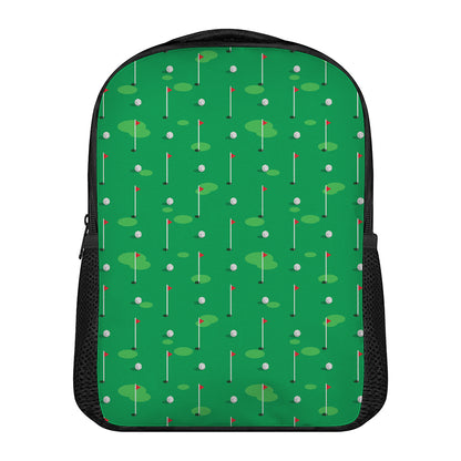 Golf Course Pattern Print Casual Backpack