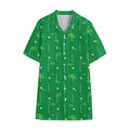 Golf Course Pattern Print Cotton Hawaiian Shirt
