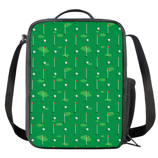 Golf Course Pattern Print Crossbody Lunch Bag