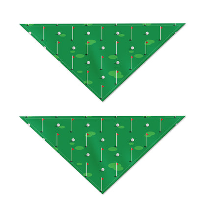 Golf Course Pattern Print Dog Bandana