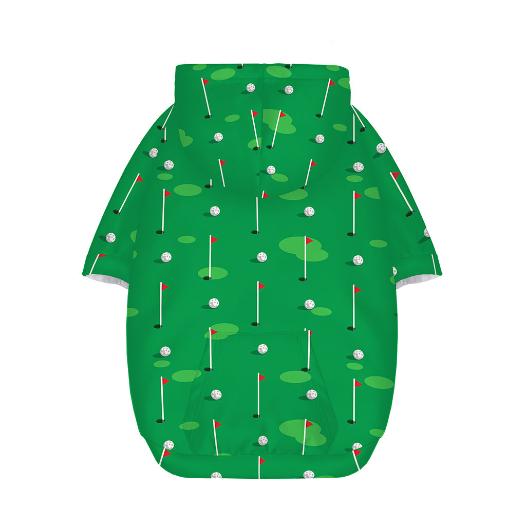 Golf Course Pattern Print Dog Zip Up Hoodie