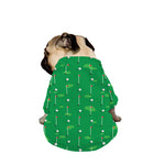 Golf Course Pattern Print Dog Zip Up Jacket
