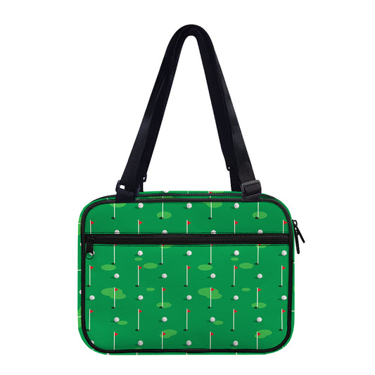 Golf Course Pattern Print Double Strap Bible Bag