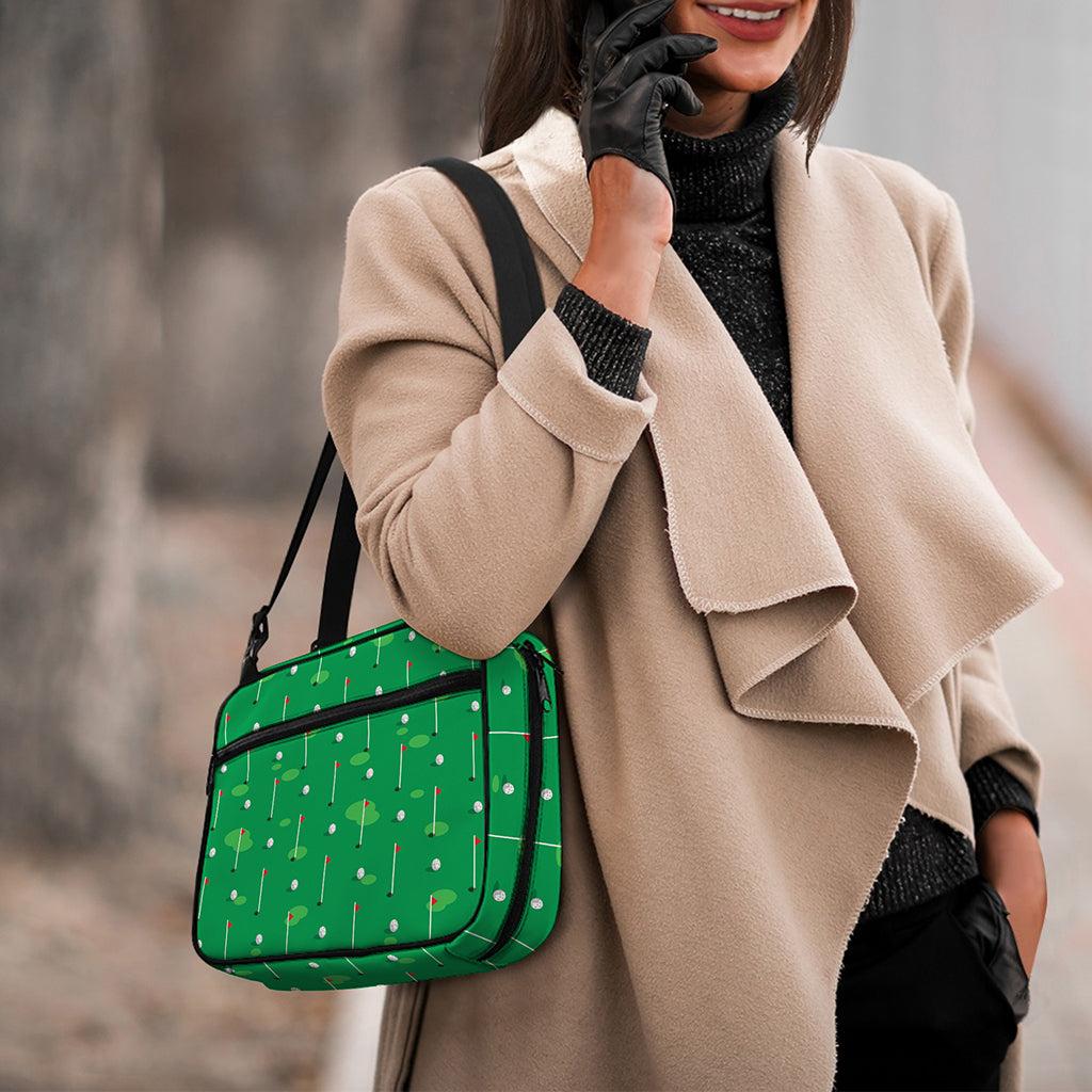 Golf Course Pattern Print Double Strap Bible Bag
