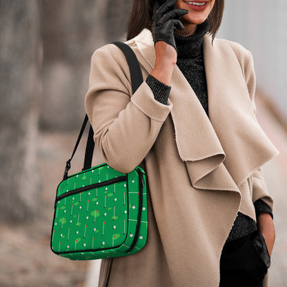 Golf Course Pattern Print Double Strap Bible Bag