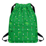 Golf Course Pattern Print Drawstring Backpack