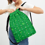 Golf Course Pattern Print Drawstring Backpack