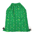 Golf Course Pattern Print Drawstring Bag