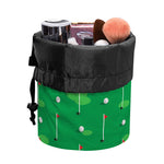 Golf Course Pattern Print Drawstring Makeup Bag