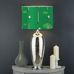Golf Course Pattern Print Drum Lamp Shade