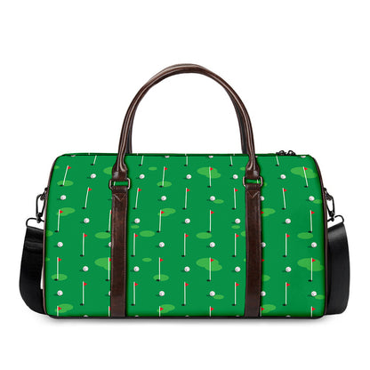 Golf Course Pattern Print Duffle Bag