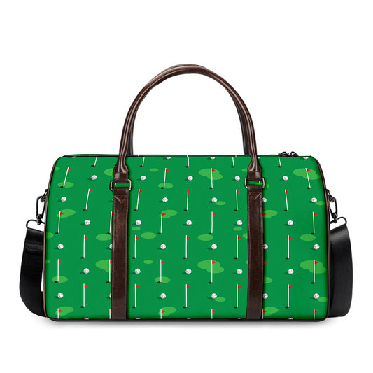 Golf Course Pattern Print Duffle Bag
