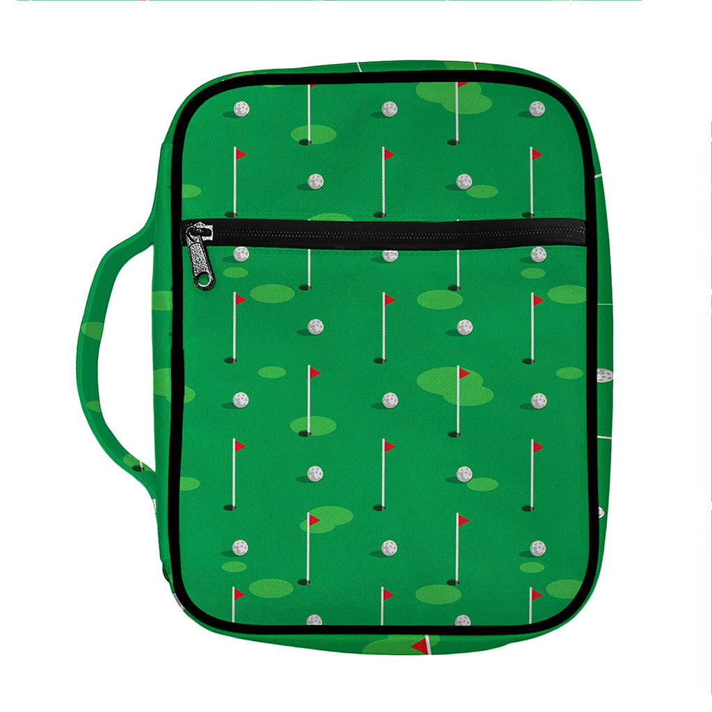 Golf Course Pattern Print Front Pocket Bible Bag