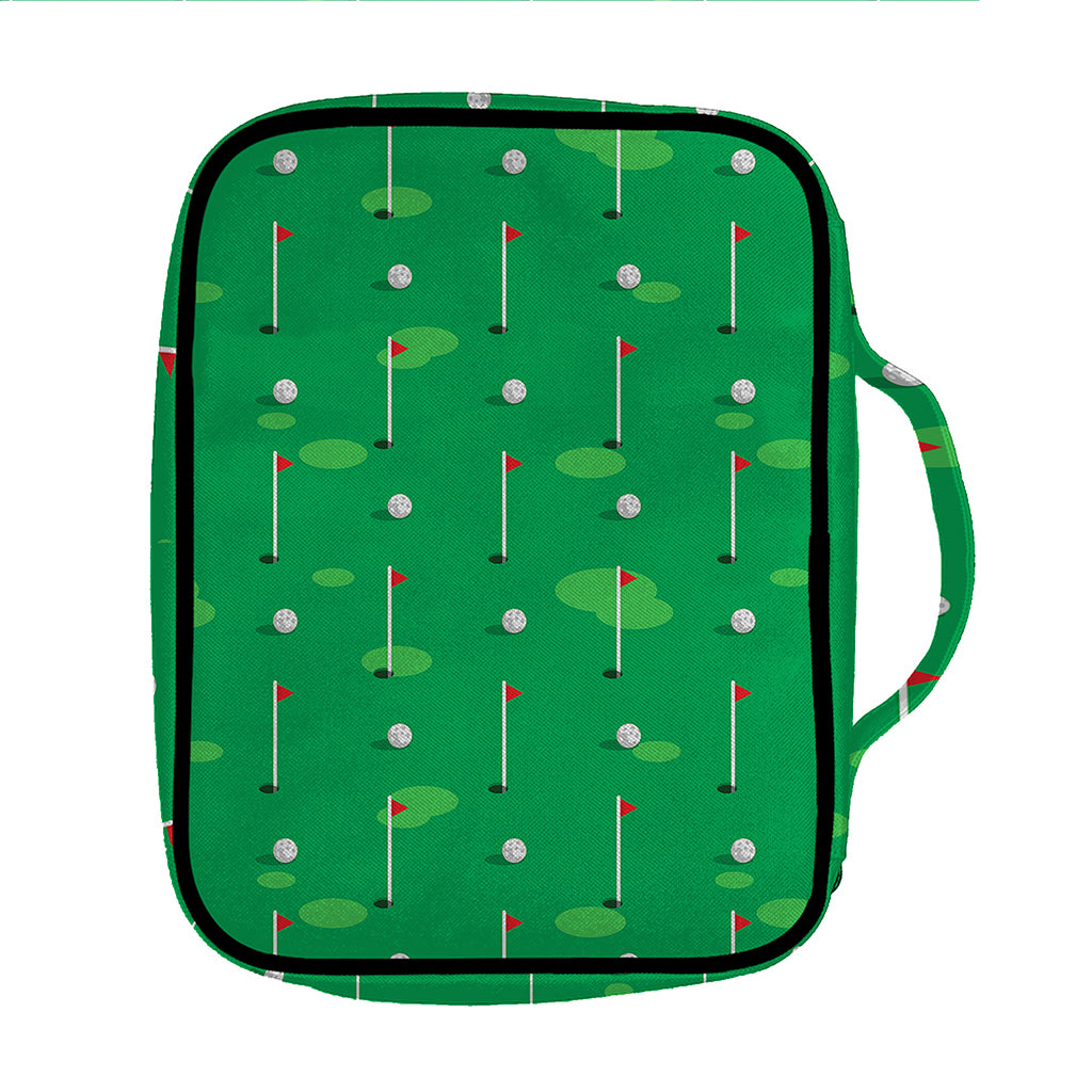 Golf Course Pattern Print Front Pocket Bible Bag