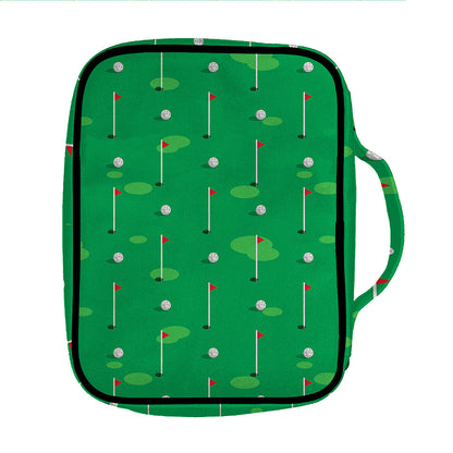 Golf Course Pattern Print Front Pocket Bible Bag