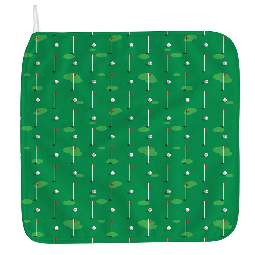 Golf Course Pattern Print Hand Towel