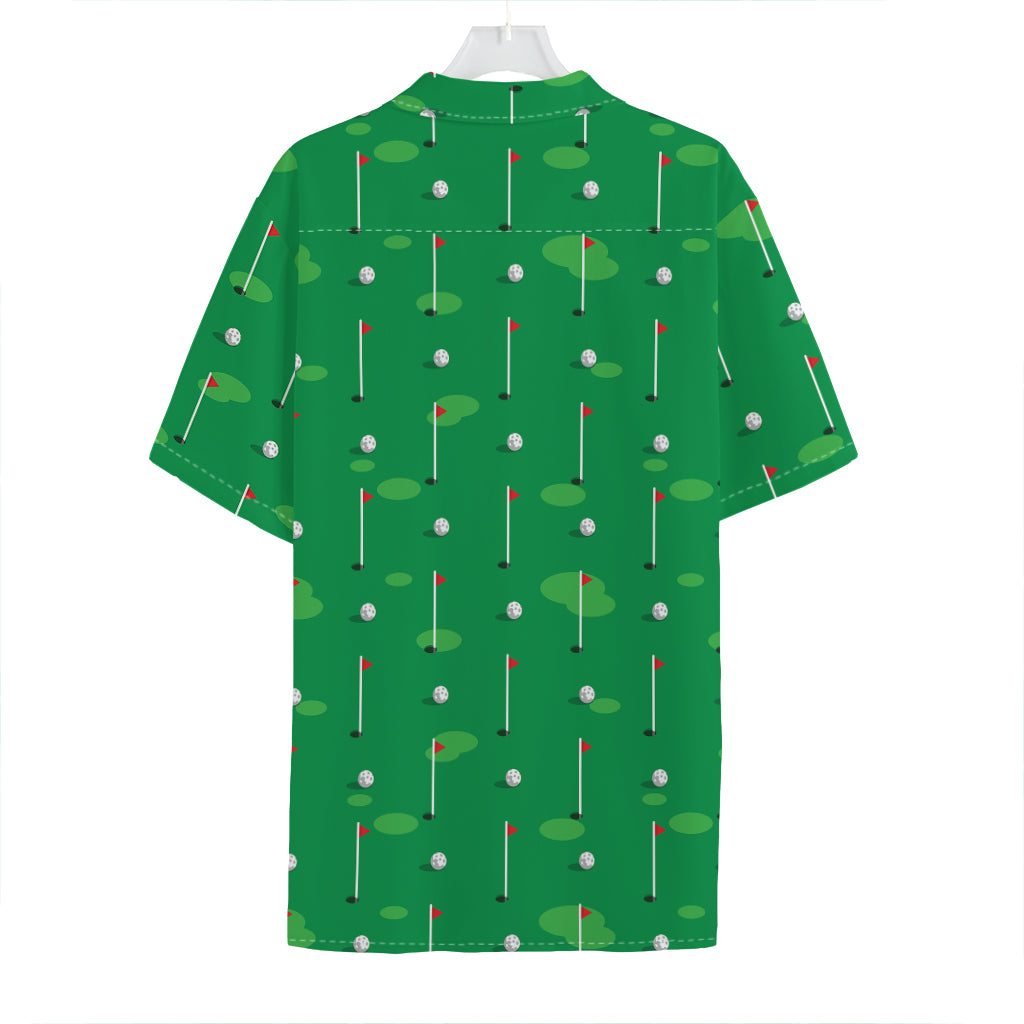 Golf Course Pattern Print Hawaiian Shirt
