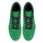 Golf Course Pattern Print High Top Leather Sneakers