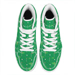 Golf Course Pattern Print High Top Leather Sneakers