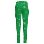 Golf Course Pattern Print High-Waisted Pocket Leggings