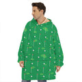 Golf Course Pattern Print Hoodie Blanket