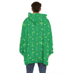 Golf Course Pattern Print Hoodie Blanket