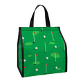 Golf Course Pattern Print Insulated Lunch Tote