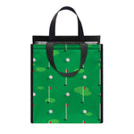 Golf Course Pattern Print Insulated Lunch Tote