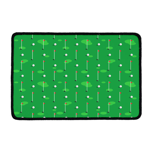 Golf Course Pattern Print Kitchen Mat