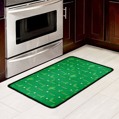 Golf Course Pattern Print Kitchen Mat