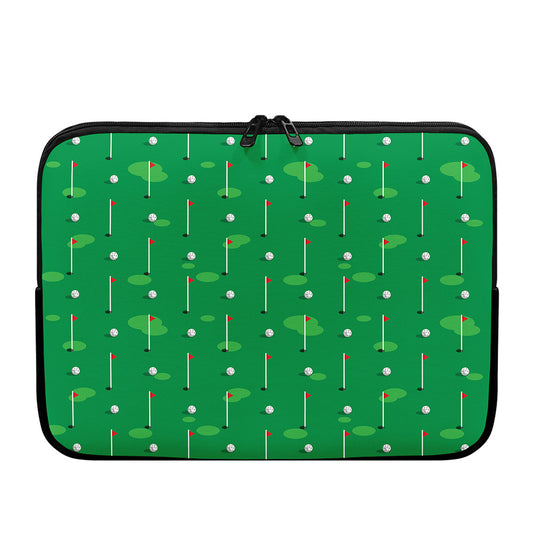 Golf Course Pattern Print Laptop Sleeve