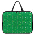 Golf Course Pattern Print Laptop Sleeve With Handle