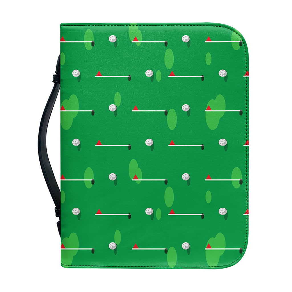 Golf Course Pattern Print Leather Bible Cover