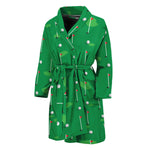 Golf Course Pattern Print Men's Bathrobe