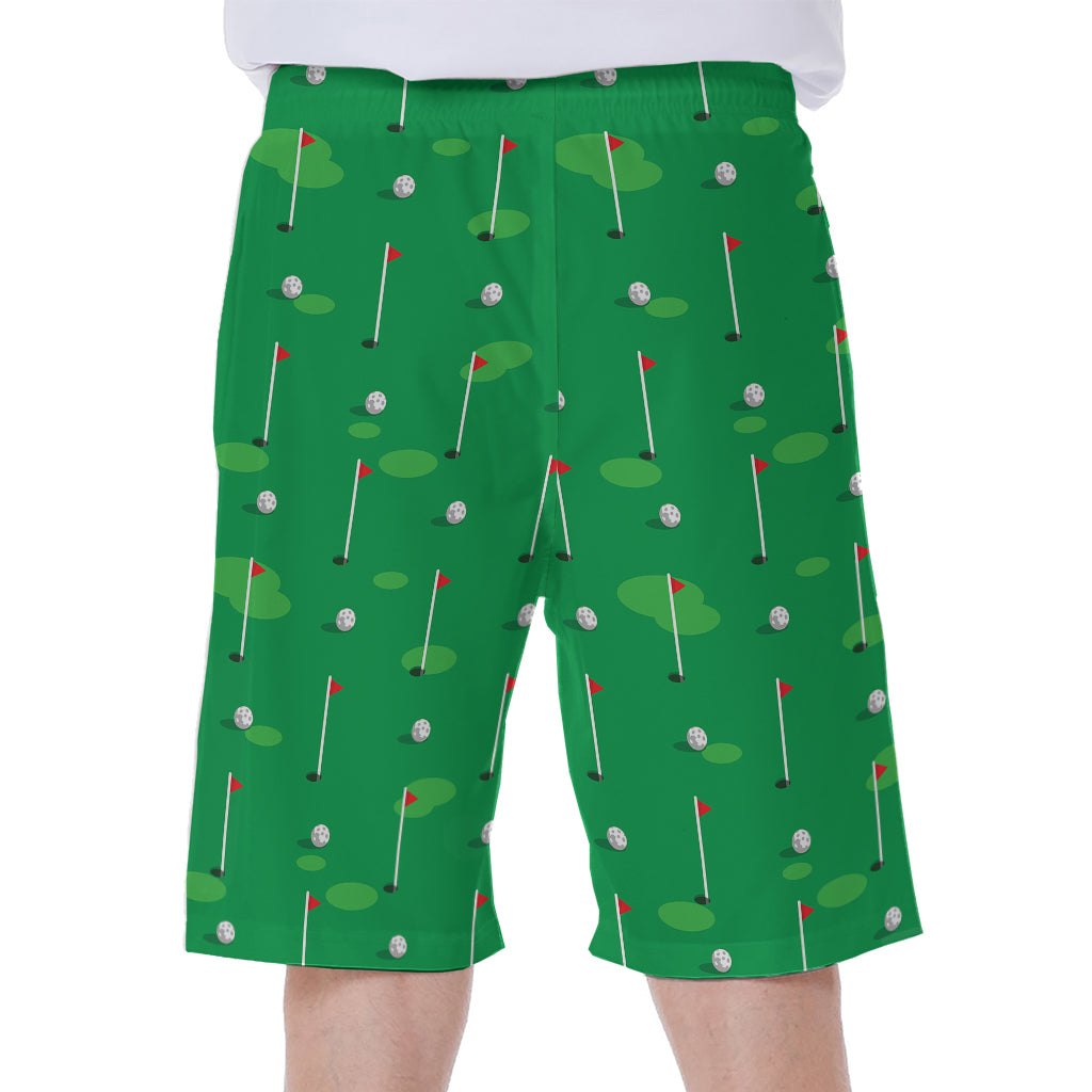 Golf Course Pattern Print Men's Beach Shorts