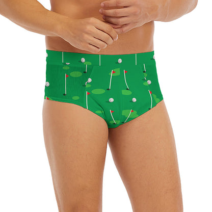 Golf Course Pattern Print Men's Briefs