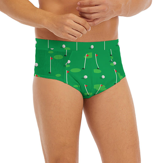Golf Course Pattern Print Men's Briefs