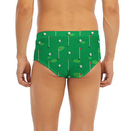 Golf Course Pattern Print Men's Briefs