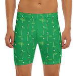 Golf Course Pattern Print Men's Long Boxer Briefs