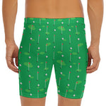 Golf Course Pattern Print Men's Long Boxer Briefs