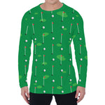 Golf Course Pattern Print Men's Long Sleeve T-Shirt