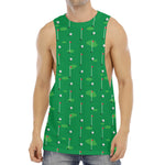 Golf Course Pattern Print Men's Muscle Tank Top